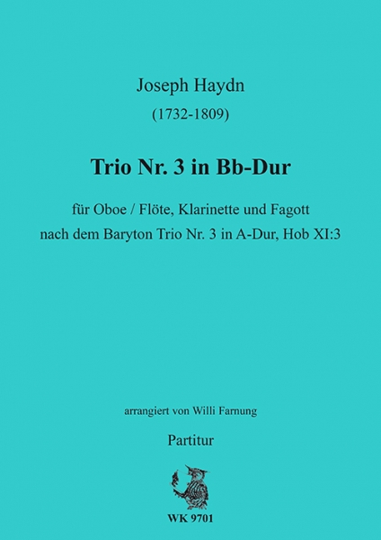 Joseph Haydn - Trio Nr. 3 in Bb-Dur  für Oboe/Flöte, Klarinette und Fagott